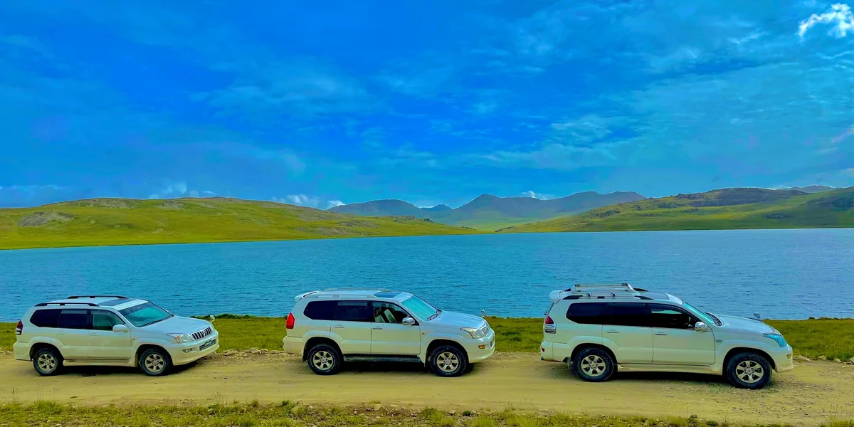 Travel group enjoying the view